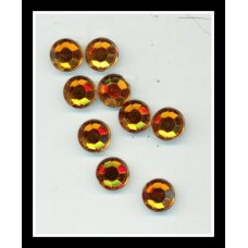 Brown Faceted Round Flatback 